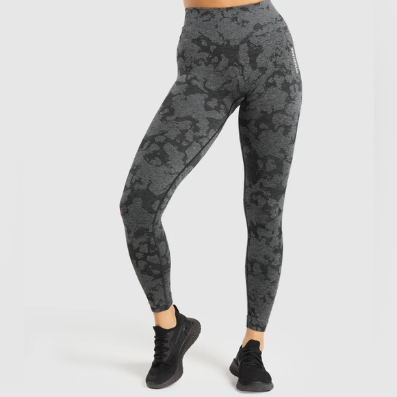 - Gymshark Adapt Black Camo High Rise Leggings Small - Picture 1 of 5